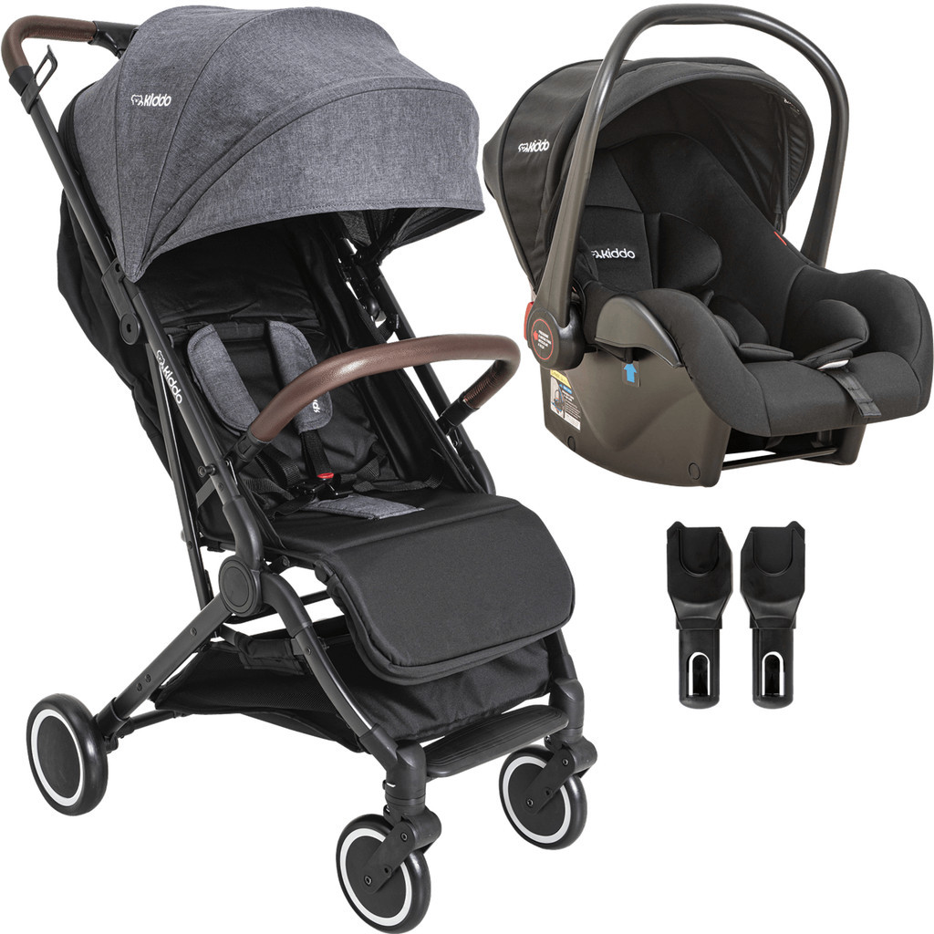 Carrinho de Bebe Compacto Bebe Conforto Kiddo Sprint II Grafite em Oferta na Shopee