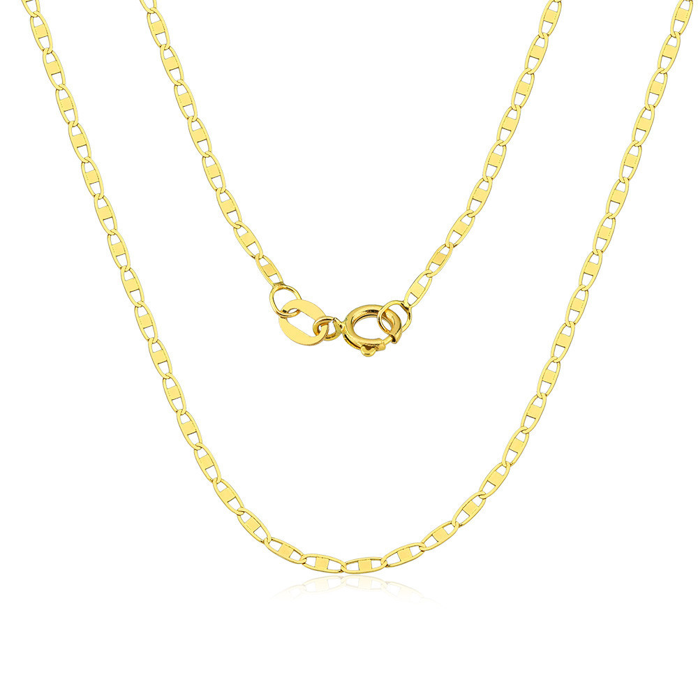 Corrente Ouro 18k Piastrine 45cm 1.8mm