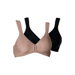 Kit com 2 Sutiãs sem Aro e sem Bojo Olimpo Conforto Demillus 61004 Colorido