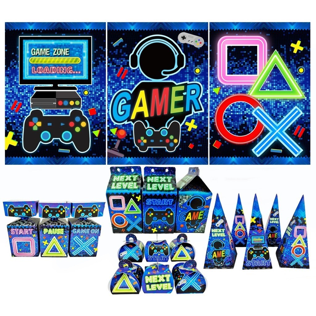 Kit Lembrancinha Vídeo Game 23 Itens Lembrancinhas Game Decoração Game Festa em Oferta na Shopee