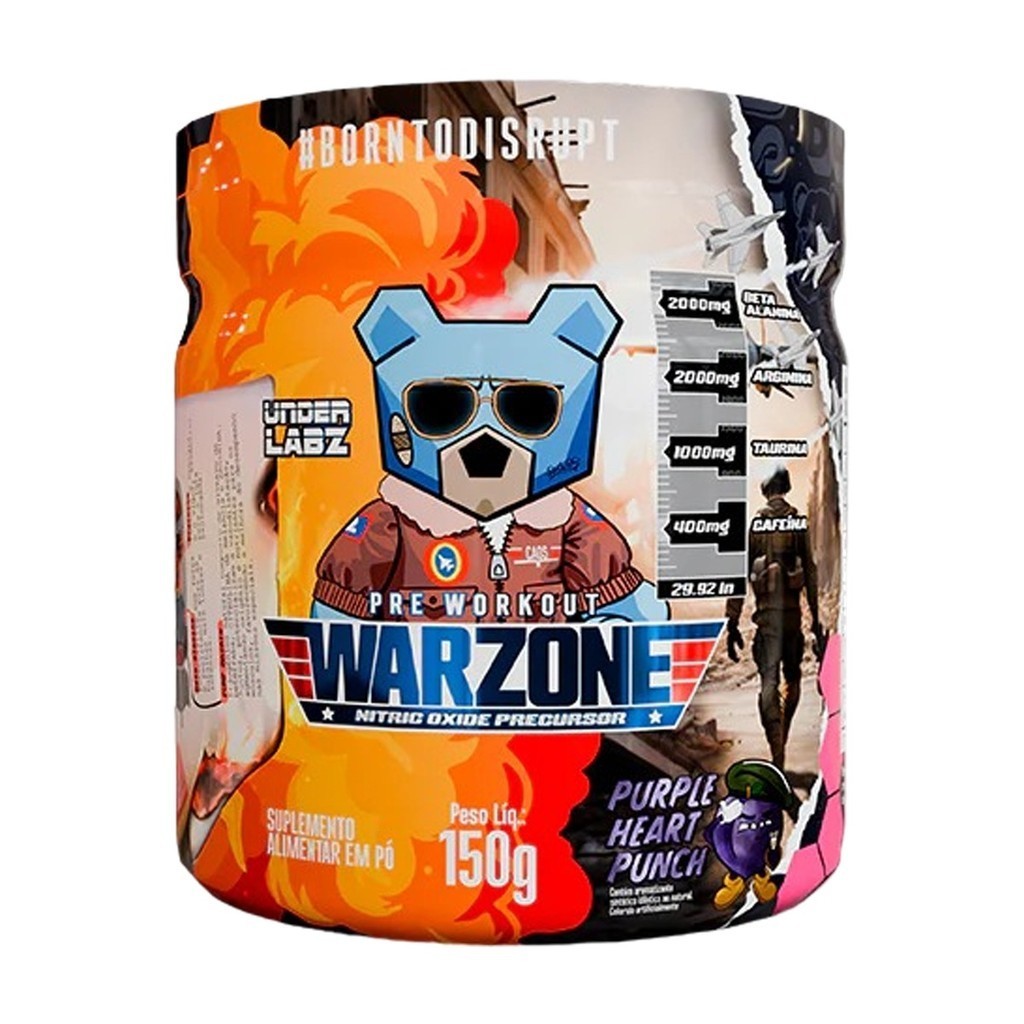 Pré Treino Warzone Sabor Purple Heart Punch 150g Under Labz