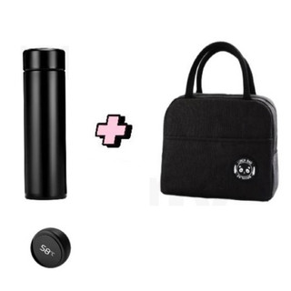 Kit 1 Garrafa térmica Inteligente+ 1 Bolsa térmica Resistente  e Impermeável