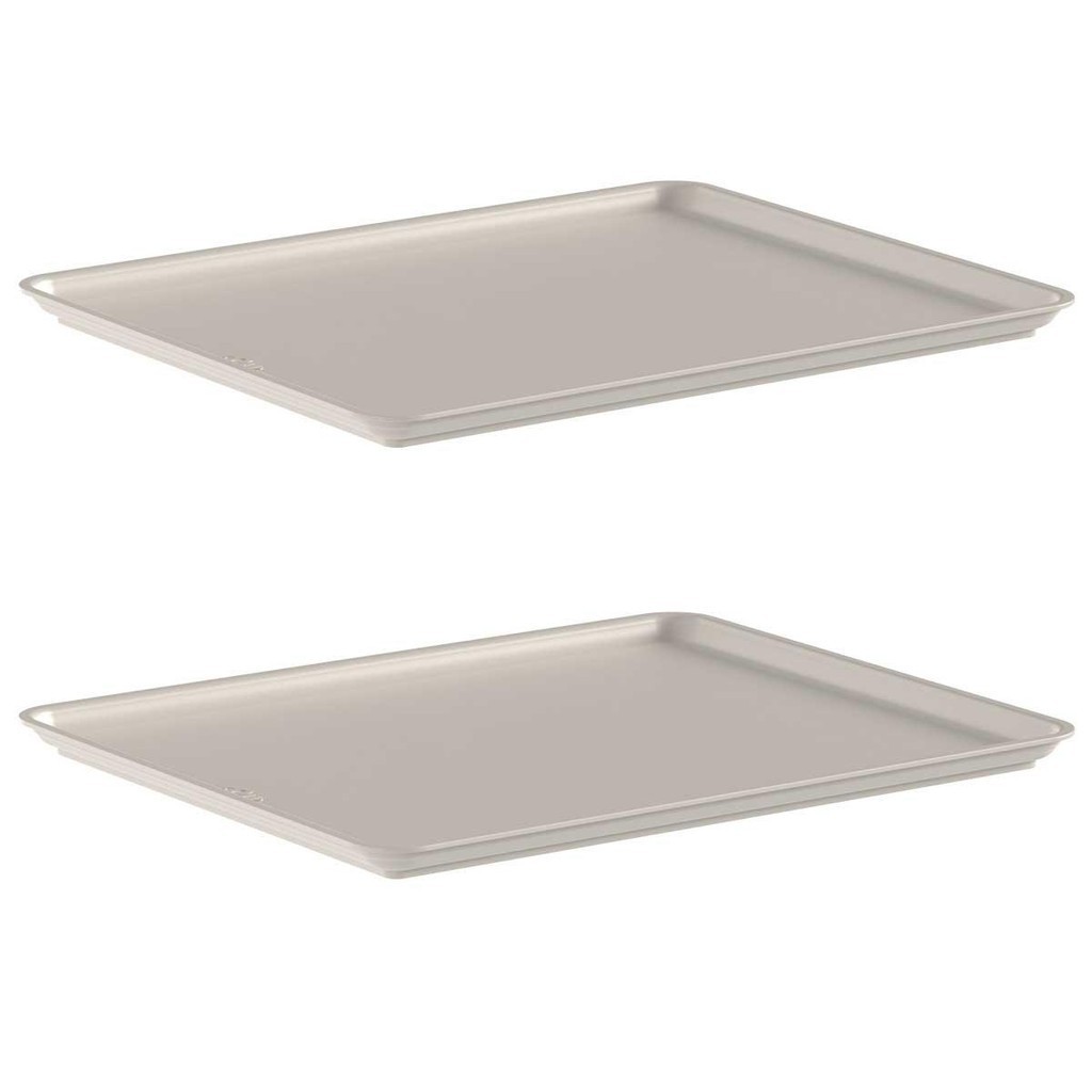 2x Tampa Cesto Organizador 5,4L OU Flow 1,3 x 22 x 27cm Bege - Home & Living