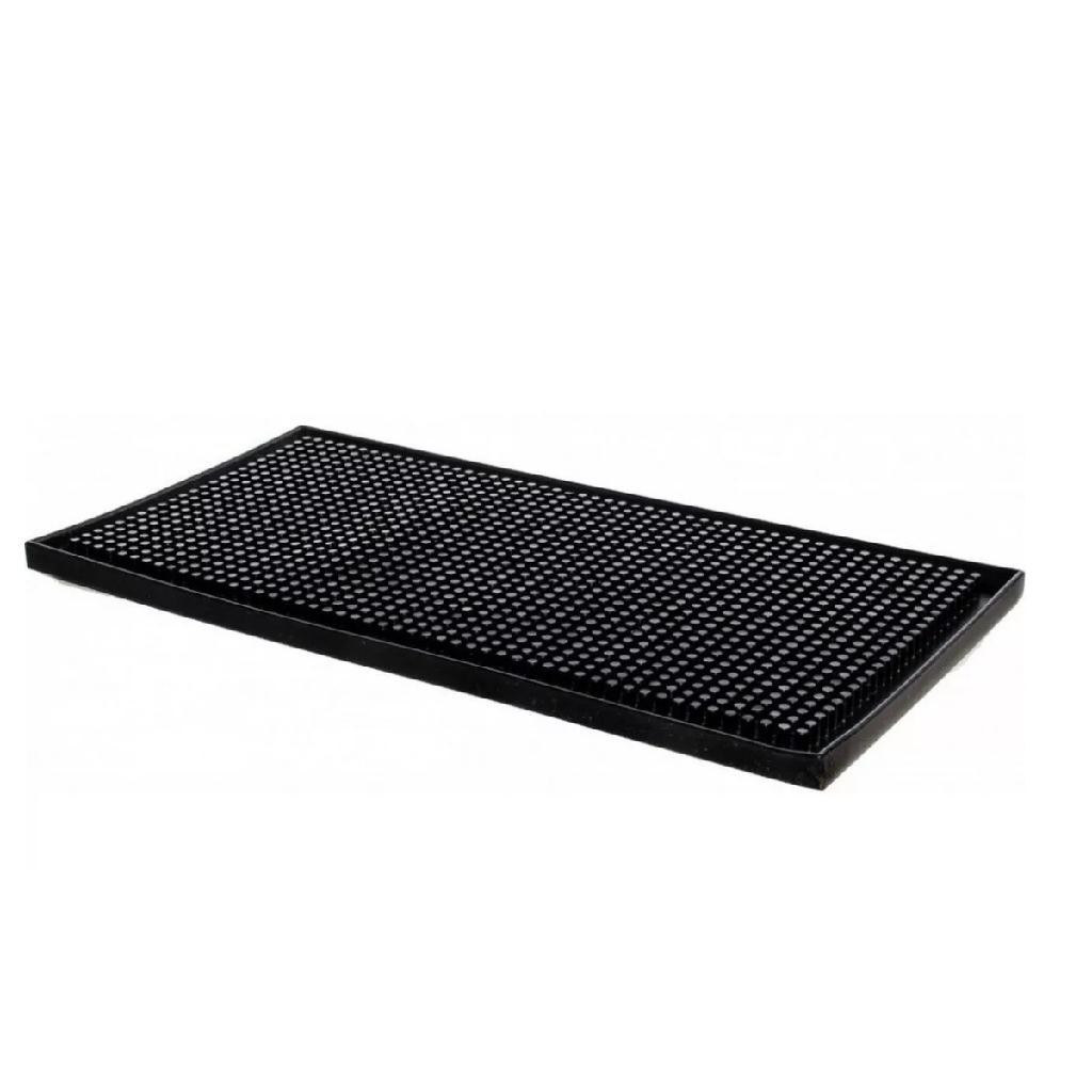 Tapete Para Bar Copos Drinks Louça Emborrachado 30x15cm Antiderrapante Escorredor De Louça Preto