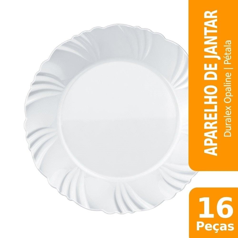 Aparelho de Jantar Nadir Opaline Pétala 16 Peças