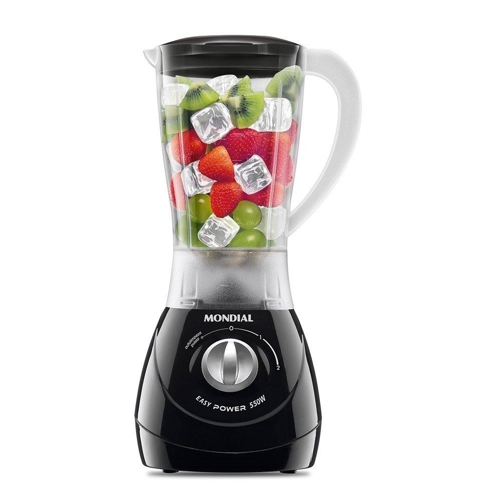 Liquidificador Mondial L-550B 1,5L, Copo Leitoso, 550W, Preto em Oferta na Shopee
