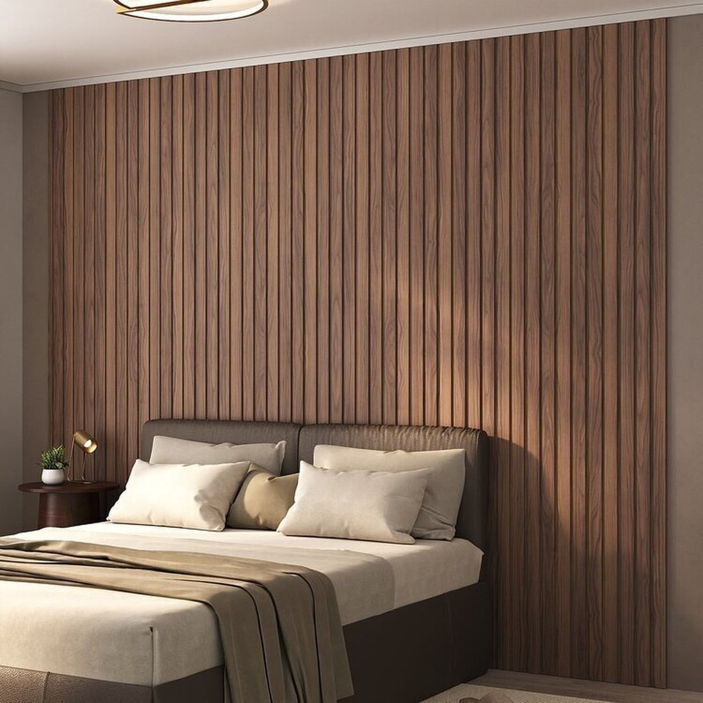 Painel Ripado em Placa 2,85x12,2 (3,92m²) Poliestireno Jacaranda em Oferta na Shopee