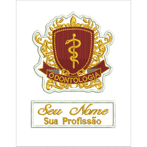 Patch termocolante Odontologia Kit Nome + Logotipo