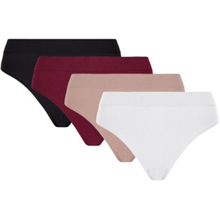 Kit 4 Calcinha Básica Microfibra Sem Costura Loba Feminina em Oferta na Shopee