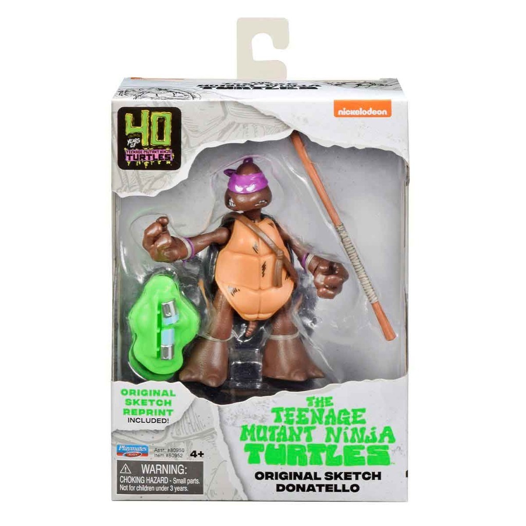 Boneco Donnie (Sketch) 11cm com Acessórios -Tartarugas Ninja em Oferta na Shopee