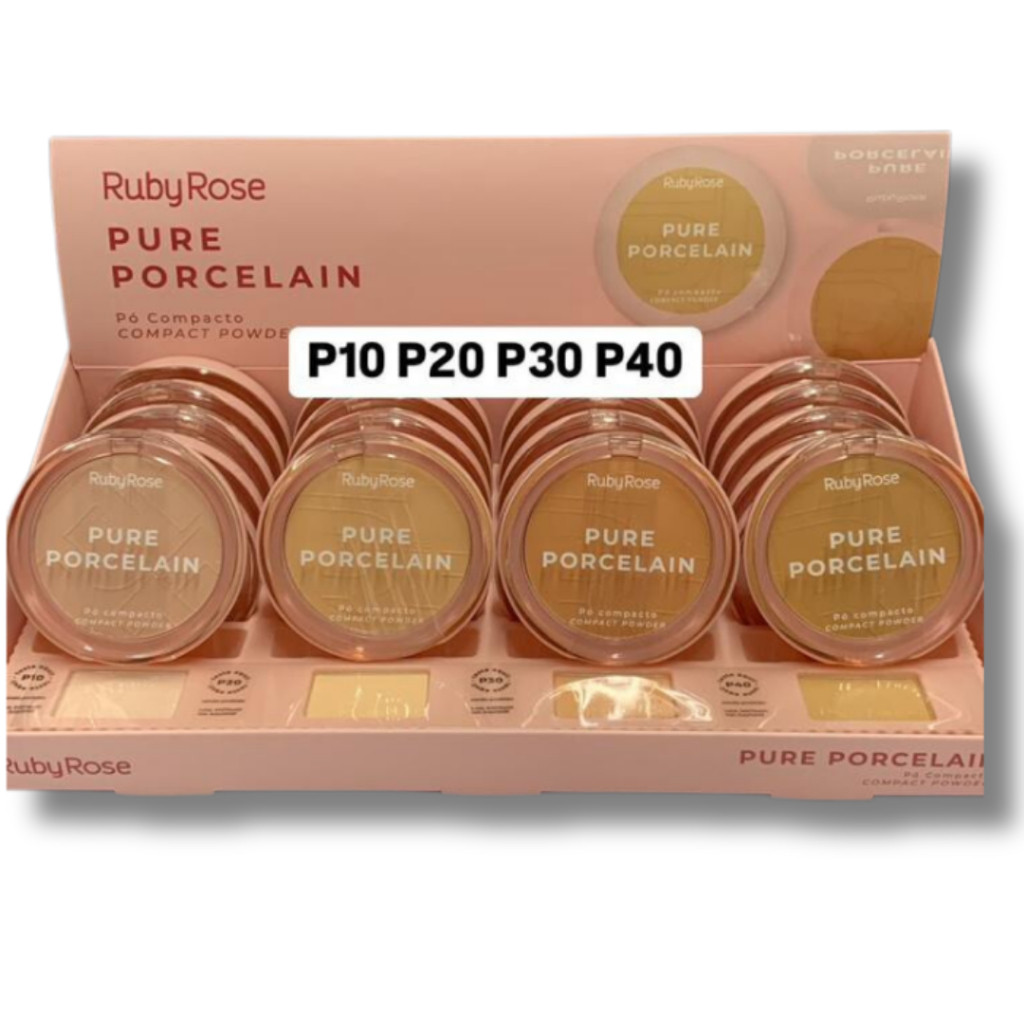 Box com 24 Unidades Pó Compacto Pure Porcelain G1 - Ruby Rose