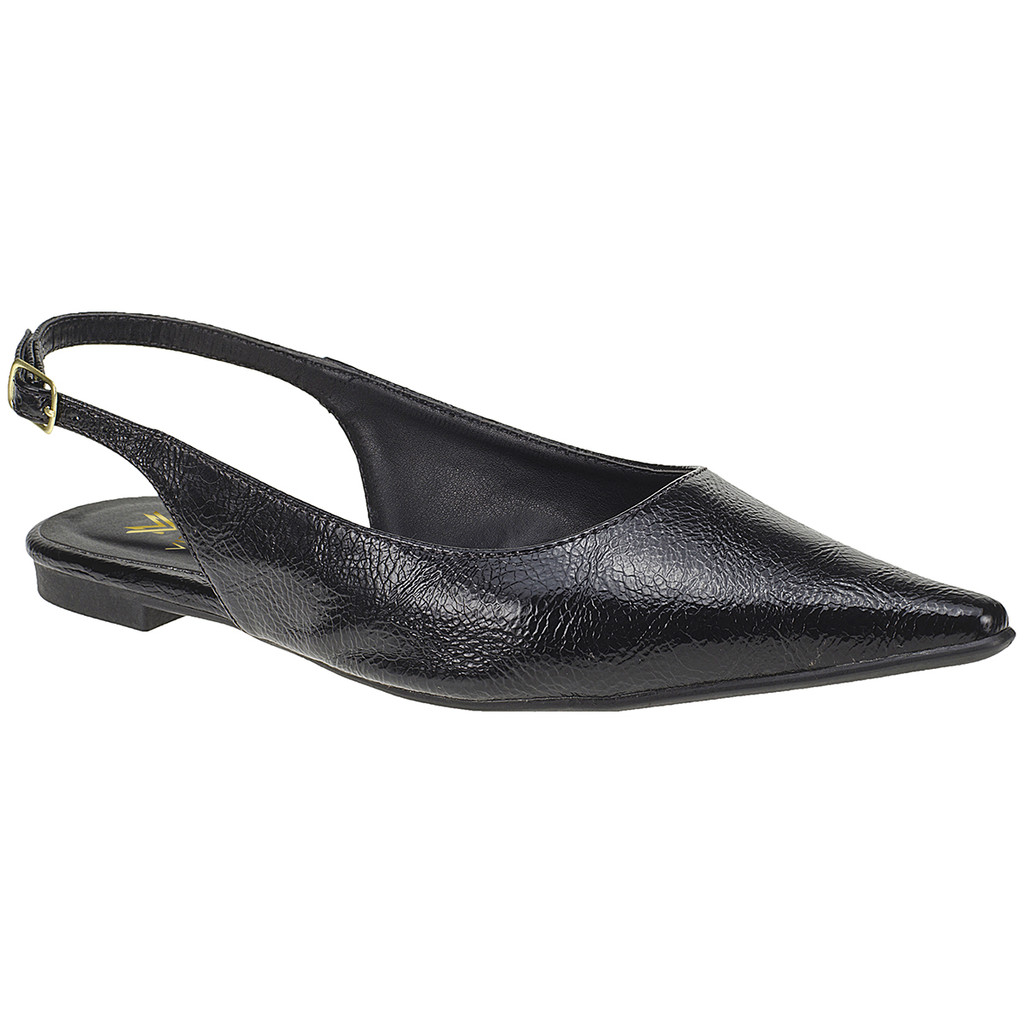 Sapatilha Slingcack com Traseiro de Fivela Verniz Texturizado Moda 4130 em Oferta na Shopee