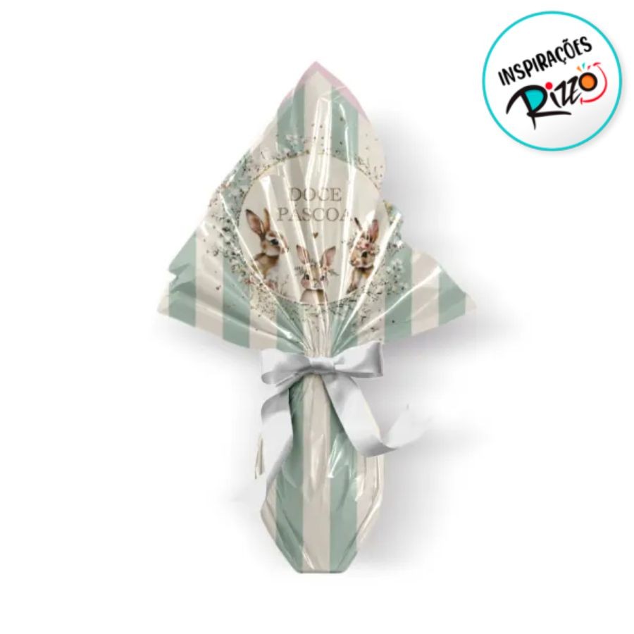 Saco Express 32x32cm para Ovos de 150g a 200g - Doce Páscoa Verde - 25 unidades - Cromus - Rizzo