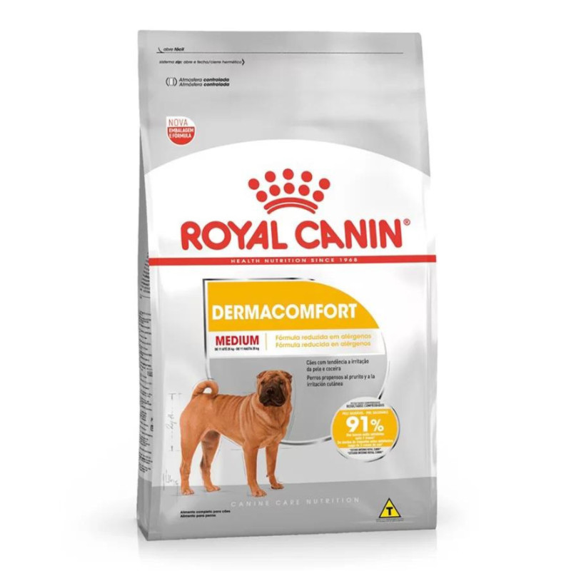 Ração Royal Canin Medium Dermaconfort Para Cães Adultos De Raças Médias 10,0kg em Oferta na Shopee