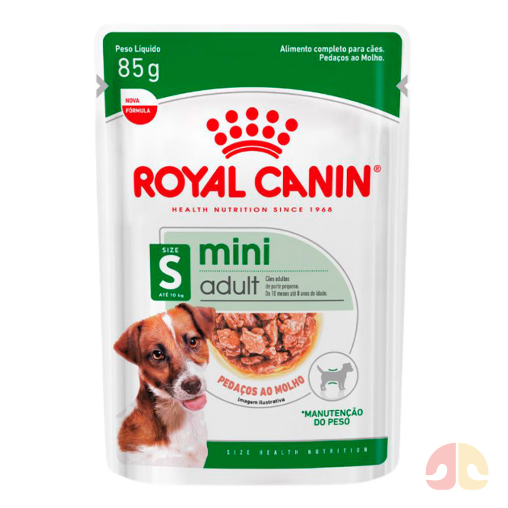 Ração Úmida Royal Canin Mini Adult Cães Adultos de Raças Pequenas 85g