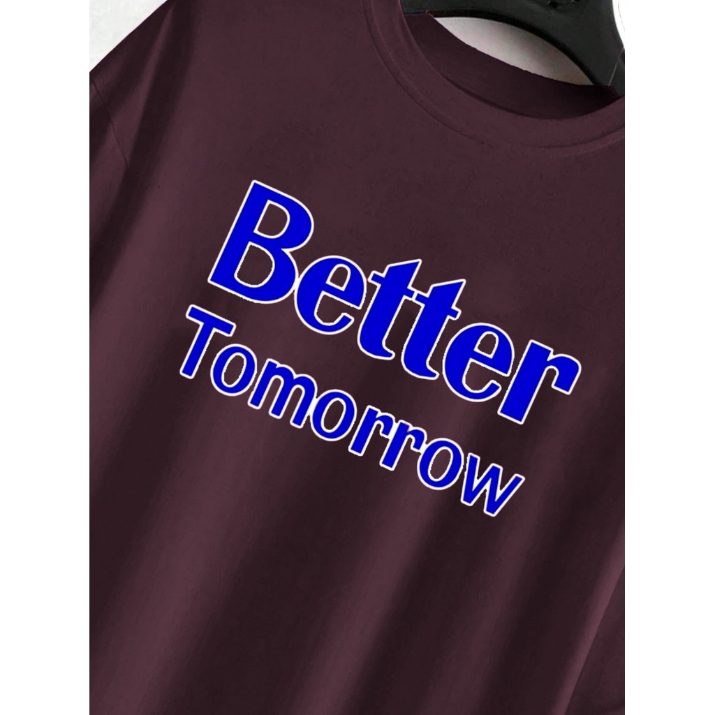 Camiseta Estilosa Oversized Unissex Estampa Moderna Aesthetic Simples Better Tomorrow Feminino