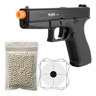 Pistola Airsoft S23 Spring 6mm Qgk + 1100 esferas e 30 Alvos em Oferta na Shopee
