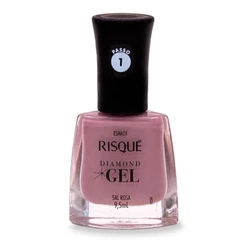 Esmalte Risqué Diamond Gel Sal Rosa Cremoso 9,5ml