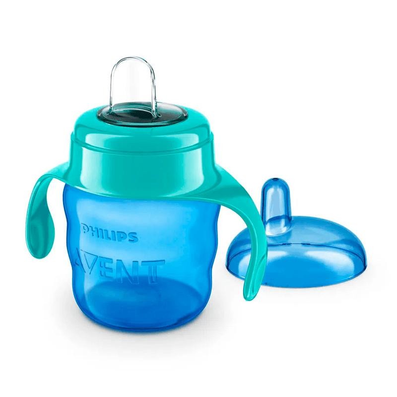 Copo Infantil Avent Silicone Azul 200ml em Oferta na Shopee
