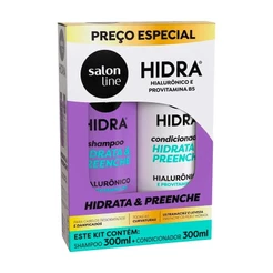 Kit Shampoo + Condicionador Salon Line Hidra Hialurônico Hidrata e Preenche 300ml Cada