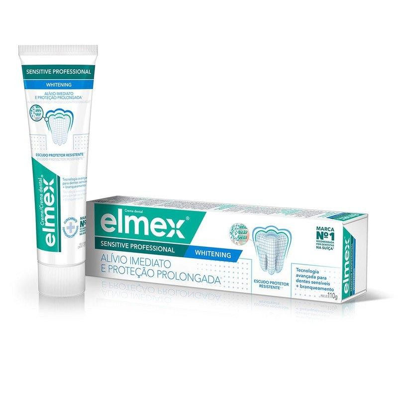 Creme Dental para Sensibilidade Elmex Sensitive Whitening 110g em Oferta na Shopee