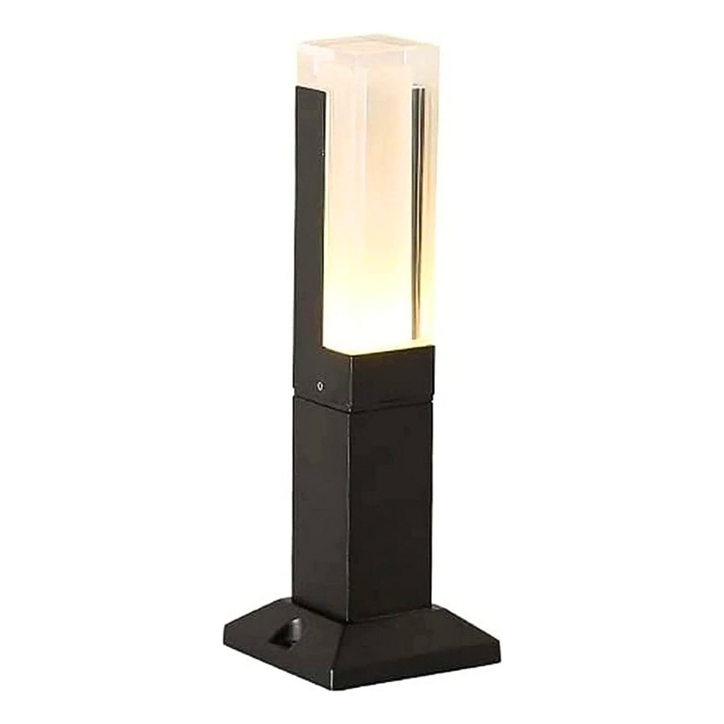 Luminária Aaa Top Led Chão Acrílico Preto 30cm Jardim