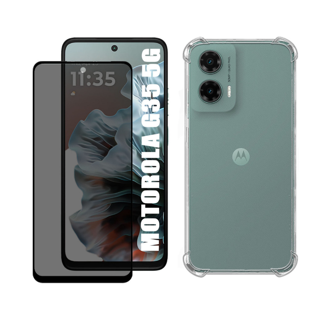 Capa Case Capinha Anti Impacto Para Motorola Moto G35 + Película 3D Privacidade