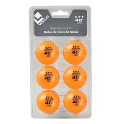 Bola Tênis De Mesa Vollo Training 3 Estrelas - 6 Unidades