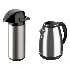 Kit Chaleira Jarra Elétrica 1,8l + Garrafa Térmica Inox Verona 1,8 Litros Água Café Chimarrão Chá