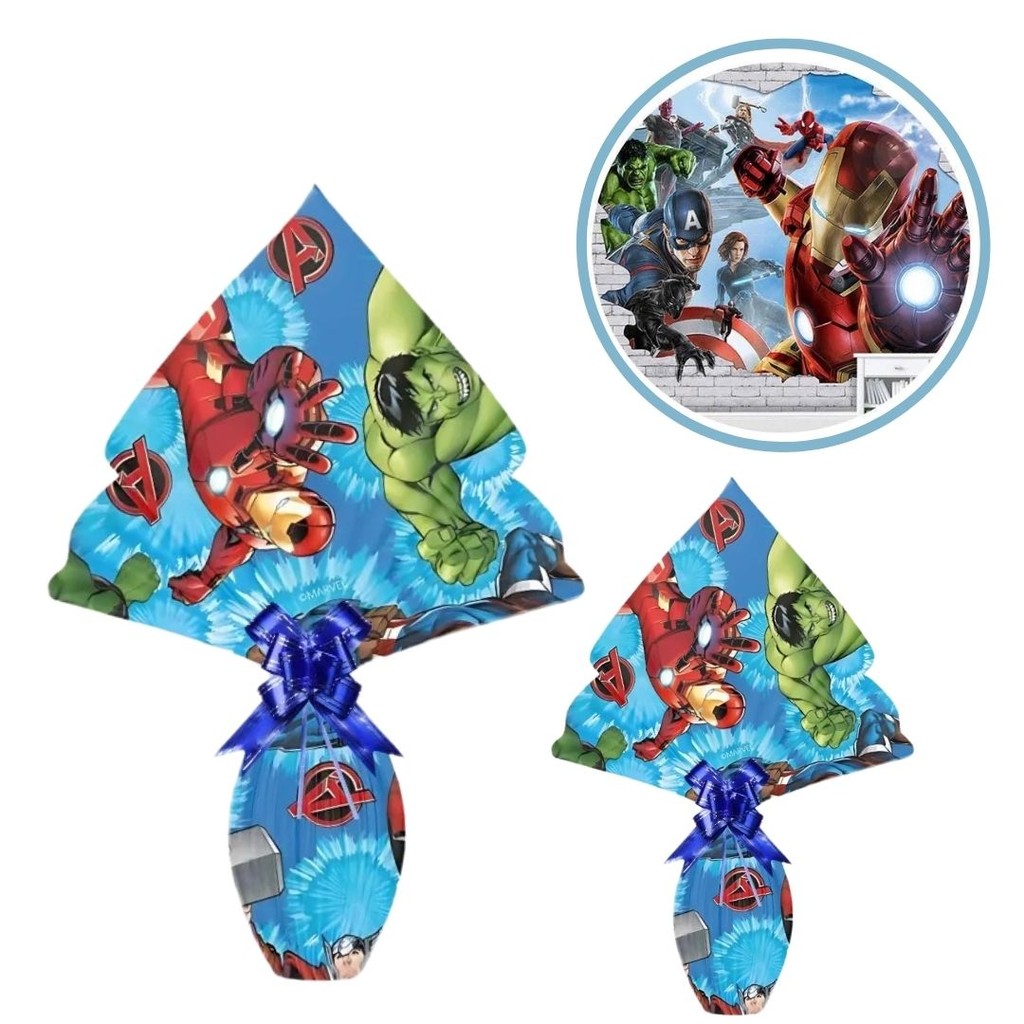 25 FOLHAS PARA OVOS DE PÁSCOA VINGADORES 69x89 LICENCIADA CROMUS