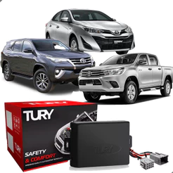Módulo Subida Descida Vidro Elétrico Rebatimento Retrovisores Tury Pro 4.77 EV Hilux SW4 2016 em diante e Yaris 2018
