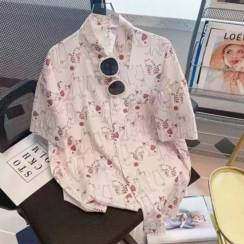 Camisa de manga curta, camisa havaiana, camisa Floral de viagem, camisa esportiva Casual, camisa de praia, camisa de Fes