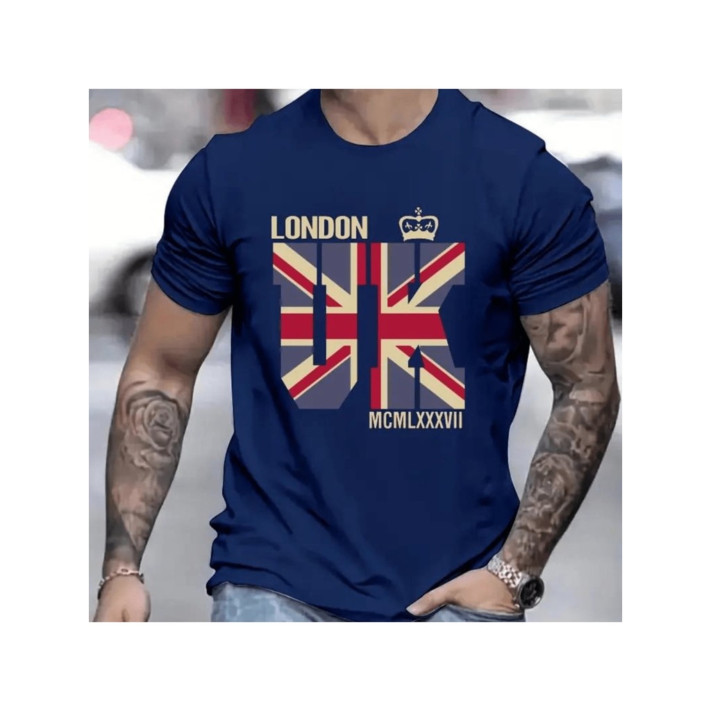 Camiseta Camisa LONDON Lançamento 100% Algodão Masculina Leve Confortavel Estiloso Primavera Verão