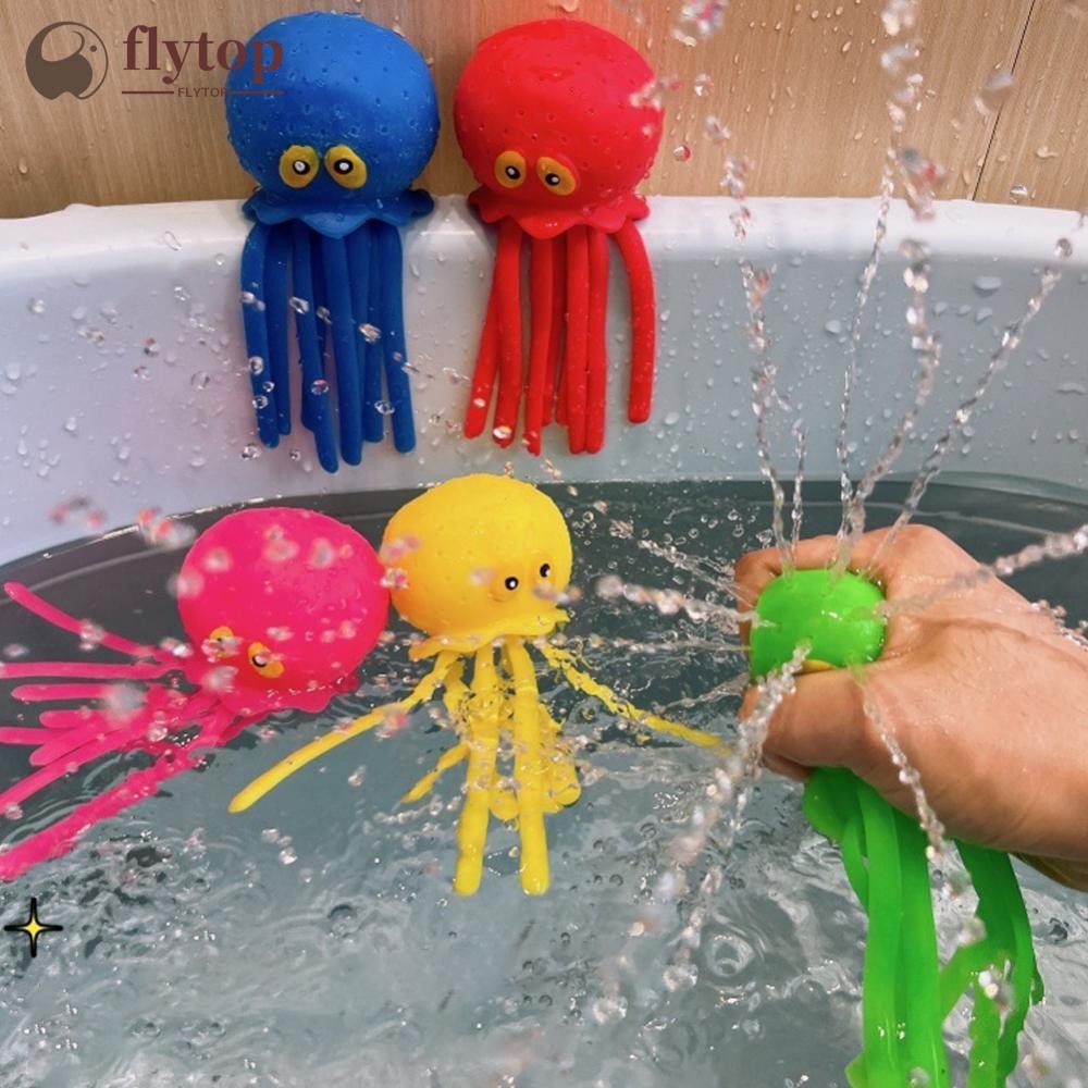 FLYTOP Brinquedos De Banho Do Bebê Esponja Absorvente Polvo Espremendo Alívio Estresse Absorção De Água Verão Piscina Jo