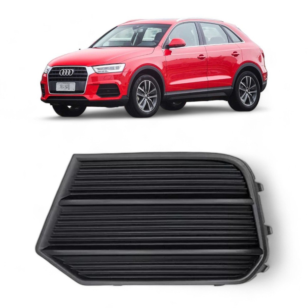 Grade Moldura Milha Audi Q3 2016 2017 2018 Sem Furo Sensor Esquerdo