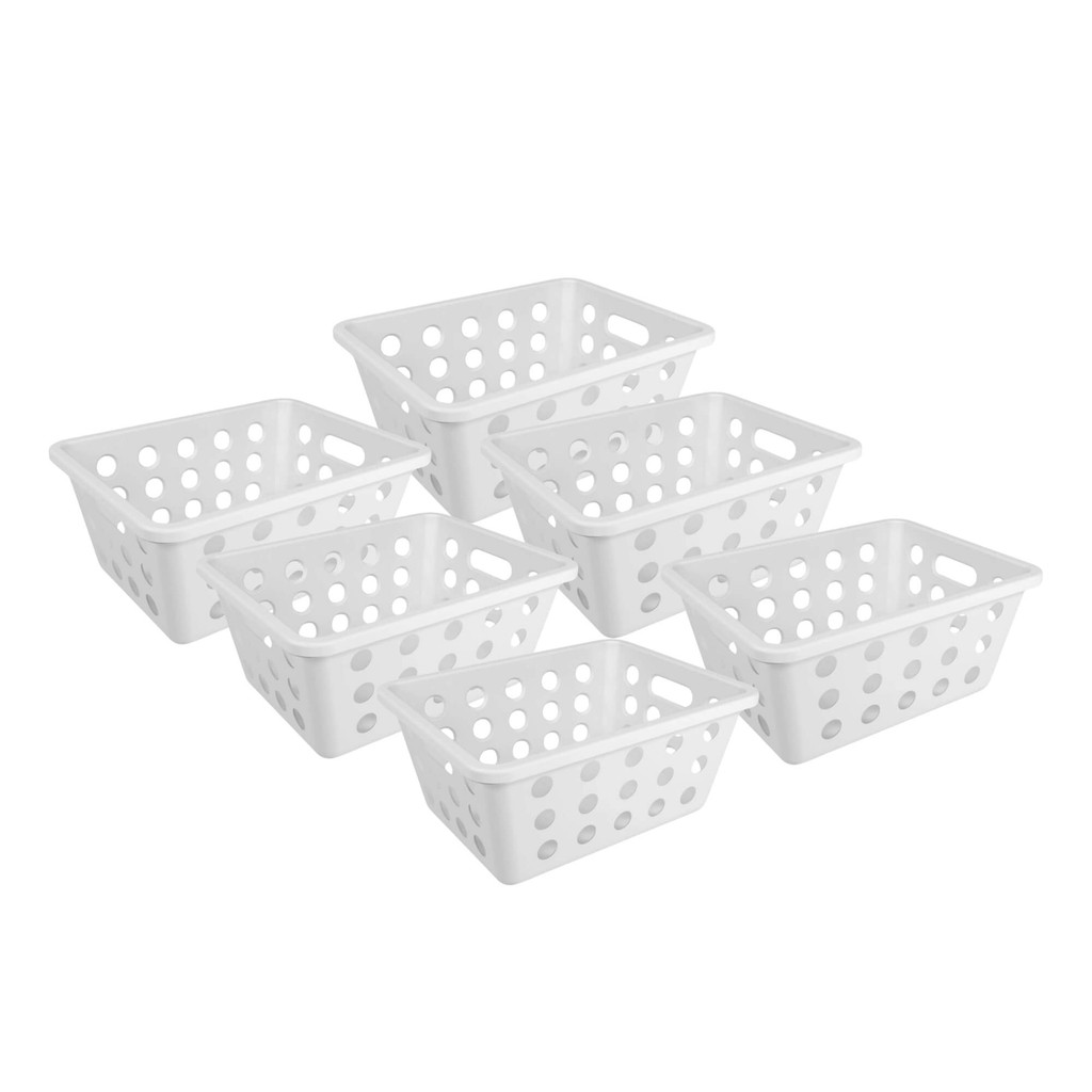 Kit com 6 Cestas One Organizadoras Pequena 18,6 x 14,2 x 8,2 cm Natural Coza Brinox - 10808/0001 em Oferta na Shopee