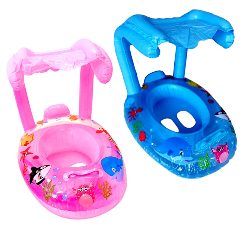 2 Boias Bote Fralda para Bebês com cobertura Encaixe de Pernas Infantil Rosa e Azul
