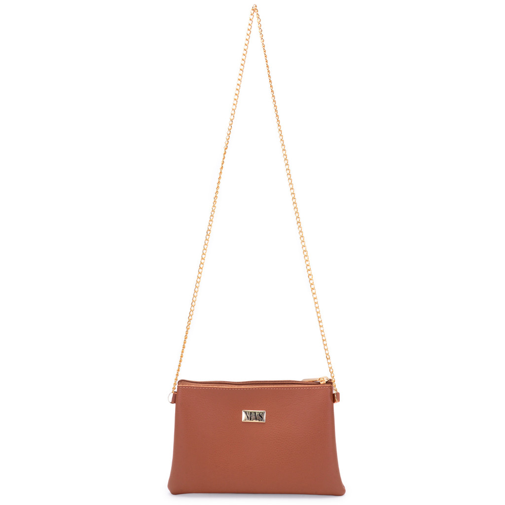 Bolsa Pequena Transversal Lateral Com Alça em Corrente Dourada Fechamento em Zíper em Oferta na Shopee