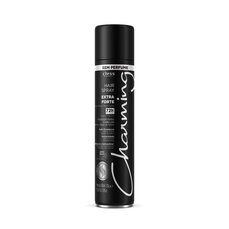Hair Spray Fixador Charming Extra Forte Sem Perfume Cless 400ml em Oferta na Shopee