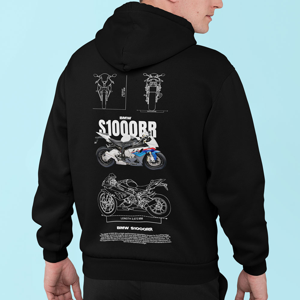 Blusa de Frio Bmw S1000RR Moletom Personalizado Moto Esportiva Casaco Fã de Moto Grau 244