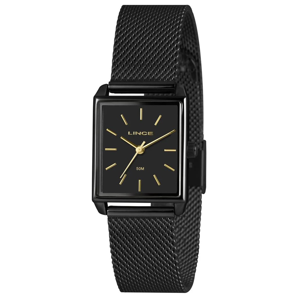 RELÓGIO LINCE FEMININO RETANGULAR PRETO LQN4766L25 P1PX