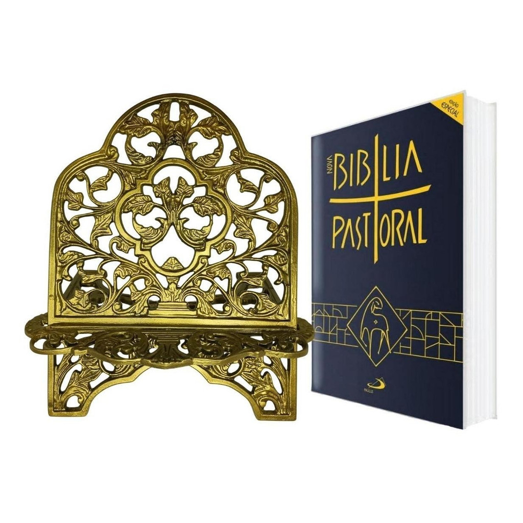 Bíblia Sagrada Pastoral E Porta Livro Suporte Apoio Leitura Decorativo Católico Presente…