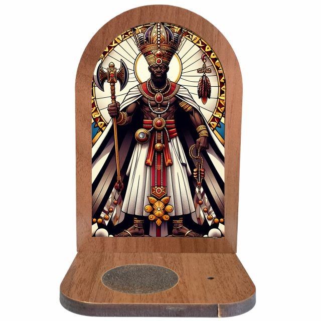 Altar Congá Xangô - Arte Estilo Vitral