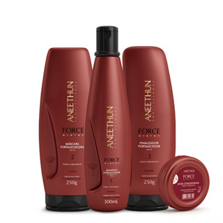 Kit Force System Profissional Fortalecimento E Crescimento Com Dose Fortalecedora - Aneethun em Oferta na Shopee
