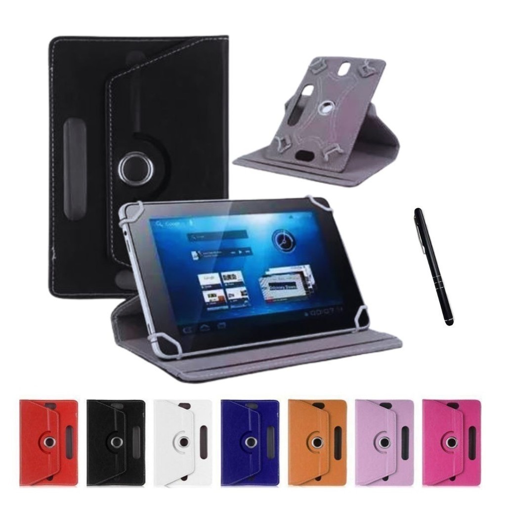 Capa Giratória + Película + Caneta Touch Para Tablet Positivo Q10 10.1 Polegadas- Zeg Zag