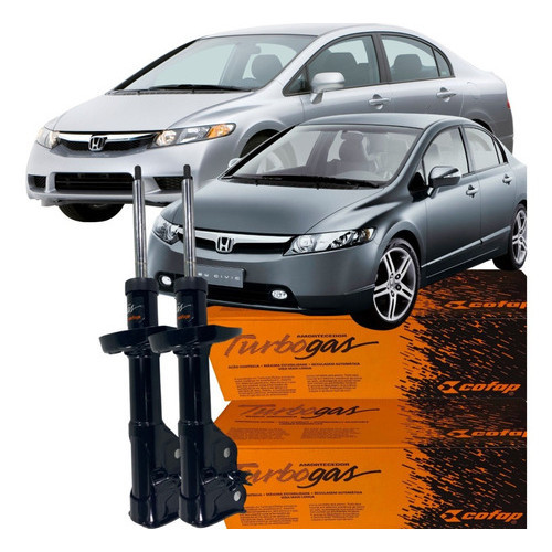 Kit 02 Amortecedor Dianteiro Cofap Civic 1.7 16v 2008 2011