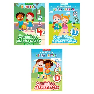 Combo Caminhos da Alfabetização - Kit com 3 Cartilhas em Oferta na Shopee