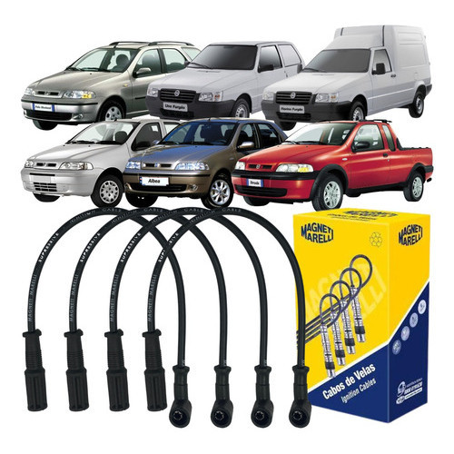 Jogo Cabo De Vela Fiat Uno Mille 1.0 8v Fire 2003 2004 em Oferta na Shopee