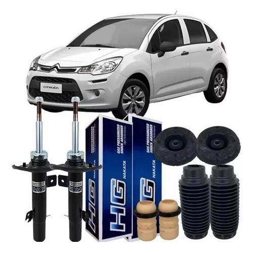 Kit Amortecedor Dianteiro Coxim Batente Coifa Citroën C3 2012 Á 2022