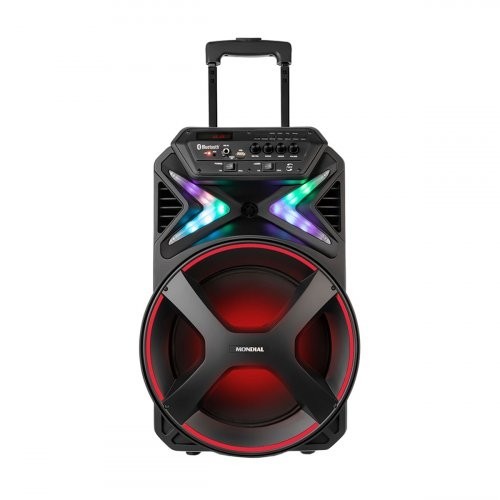 Caixa Amplificada Mondial CM-400 400W Bluetooth USB Rádio FM - Audio